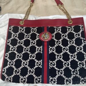 Large Gucci Rajah Tweed Tote